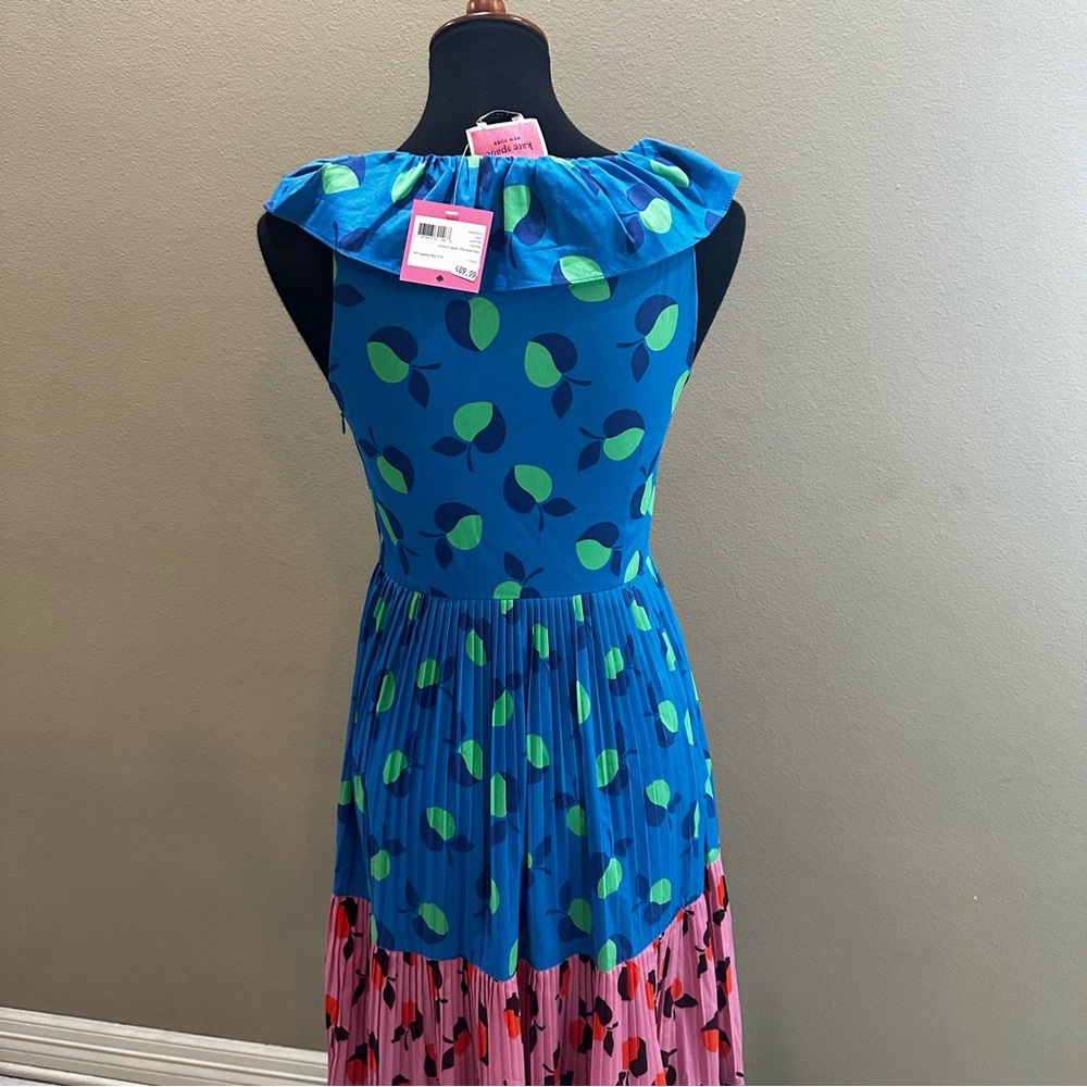 Kate Spade Blue, Pink, and Green Ruffle Dress - Picture 12 of 16